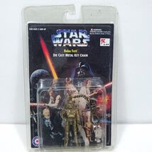 Star Wars 1996 Placo Toys Die Cast Metal Keychain BOBA FETT Belt clip NE... - $506.48 MXN