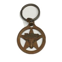 MARLBORO Key Ring Cigarette Metal Longhorn Texas Star 1.75&quot; Diameter Vin... - $8.56
