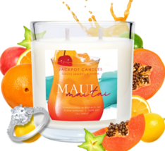 Maui Mai Tai Double Wick Jewelry Ring Candle Size 7 - £22.26 GBP