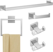 Forious 5 Pieces Towel Bar Set 24 Inch Brushed Nickel, Sus304 Stainless Steel - £59.68 GBP