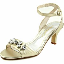 Caparros Womens Shayne Open Toe Formal Ankle Strap Sandals Platino Metal... - $29.03