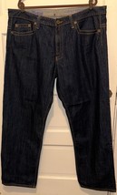 Azzure Mens Jeans Sz 42 (43x32) Love Life Denim Baggy Vintage Embellished Pocket - £23.23 GBP