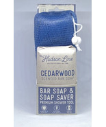 The Hudson Line CEDARWOOD Men&#39;s Scented Bar Soap 10.5 oz. &amp; Soap saver - £15.01 GBP