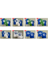 Seattle Seahawks #80 Steve Largent #12 #45 #55 #96 Football Js Blue+Gree... - $1,201.53 MXN