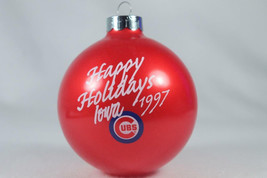 &#39;Iowa Cubs Happy Holidays&#39; 1997 Ornament Red Glass NEW - £3.87 GBP