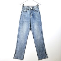 See See Paris - NEW - Split Hem Straight Leg Blue Jeans - UK 8 - $27.51