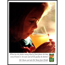 1964 Del Monte Pineapple Grapefruit Juice Vintage Print Ad Little Girl Wall Art - $10.97