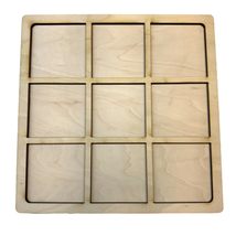 GAME - CUSTOM - Safari Tic Tac Toe - Raw Wood - Great for traveling (15X15 Inche - $34.29+