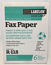 Fax Paper Labelon Ultra High Sensitivity Thermal Roll R-118 Sealed Case ... - $28.01