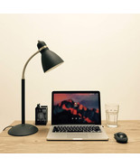LEPOWER Metal Desk Lamp Adjustable Goose Neck Desktop Matte Black  17&quot; Tall - $50.53 CAD