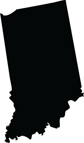 Picniva black Indiana IN map removable Vinyl Wall Decal Home Dicor 3 inc... - $3.91