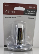 Pfister S60-111A Tub Shower Faucet Metal Flange with Nipple in Chrome 15... - $16.34
