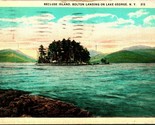 Recluse Isola Su Lago George New York Ny Unp Wb Cartolina E5 - $5.08