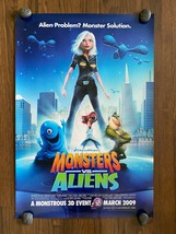 *Monsters Vs. Aliens (2009) Ds Rolled One-Sheet First Animated Stereoscopic 3-D! - £59.95 GBP