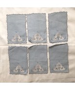 Blue cocktail napkins cloth set of 6 - €14,71 EUR