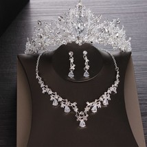 Wedding Jewellery Set Bridal Jewelry Sets Bride Tiaras and Crowns Rhinestone Wed - £42.44 GBP