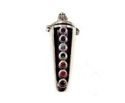 Solid 925 Sterling Silver Hinged Chakra Pendulum Pendant for Potions Peter Stone - £86.85 GBP