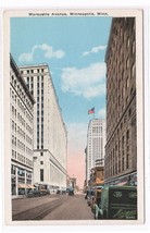 Marquette Avenue Cars Minneapolis MN 1920s postcard - £3.52 GBP