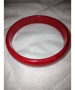 Vintage Bakelite  Red Bangle Bracelet - $693.47 MXN