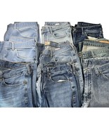 6 Pairs of Denim Blue Jeans Trashed Destroyed Scrap Crafts DIY Upcycle J... - $14.88 CAD