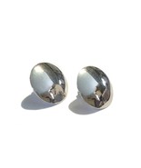Vintage Signed Vendome Large Silvertone Screw Down Clip Earrings - $19.95