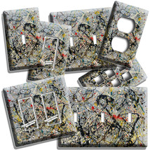 Jackson Pollock Inspired Abstract Light Switch Outlet Wall Plate Room Art Decor - $11.99+