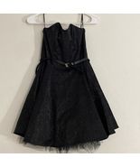 Forever 21 Ladies Fit Flare Black Mini Brocade Belted Tulle Underskirt M... - €17,11 EUR