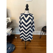  Vineyard Vines Long-Sleeve Dress Chevron in size 8 - $718.14 MXN