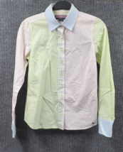 VTG Vineyard Vines Shirt Womens Size XS (0-2) Pastel Colorblock Button Down - £22.08 GBP