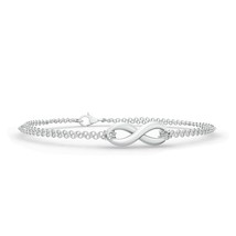 Angara Plain Chain Bracelet in 14K White Gold for Women - $314.10