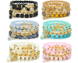 Bohemian Bracelet Sets for Women - 6 Sets Stackable Stretch Bracelets Mu... - $30.48
