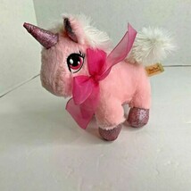 Dan Dee Dandee Collectors Choice Pink Unicorn 7 in Lgth Plush Stuffed Animal Toy - £6.88 GBP