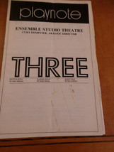 Ensemble Studio Theatre Program for Three one act plays, Curt Dempster, ... - £17.01 GBP