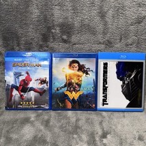 Lot Of Blu Ray Movies Spider-Man Marvel Wonder Woman DC And Transformers - $25.91 CAD
