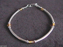 Baltic Amber &amp; Sterling Silver Tube Style Bracelet 925 SS 6.5&quot;, 7&quot;, 7.5&quot; or 8&quot; - £13.23 GBP+
