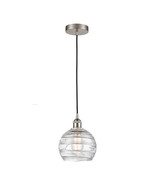 Mini Pendant Athens Deco Swirl 8&quot; Brushed Satin Nickel 616-1P-SN-G1213-8... - $134.72