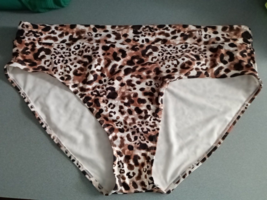Time And Tru Mid-Rise Bikini Bottom 3X Brows/White Animal Print NWOT - £5.57 GBP