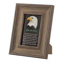 Eagle Design Tabletop Frame With Isaiah 40:31 Print - $22.95