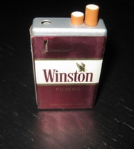 Vintage Novelty WINSTON FILTERS CIGARETTES Mini Pack Push Button Lighter - $5.99