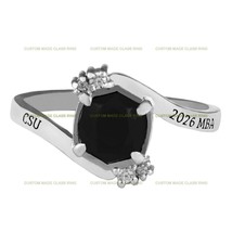 Silver 925  Women&#39;s Serenity Essence High School Class Ring May Graduation Gift - £88.25 GBP