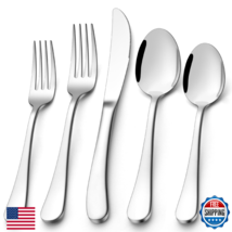 E-far 60-Piece Heavy Duty Stainless Steel Silverware Set for 12 Flatware - $58.90