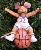 KURT ADLER &quot;HOLE IN THE WALL GANG&quot; DUNKIN BASKETBALL MOUSE CHRISTMAS ORN... - £12.69 GBP