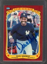 Dave Winfield Signed Autographed 1986 Fleer Sticker Card - New York Yankees - £10.13 GBP