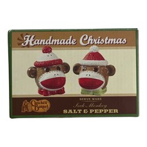 Cracker Barrel Sock Monkey Salt &amp; Pepper Shakers – Handmade Christmas – ... - $17.10