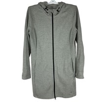 FILA Sport Women&#39;s Long Full Zip Hooded Jacket Size L Gray - £14.79 GBP