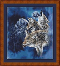 COYOTES -  pdf cross stitch chart Original Artwork ©  Steven Michael Gar... - £9.59 GBP