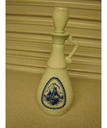 Vintage Jim Beam Blue Decanter Bottle Windmill &amp; Sailboat Nautical D-334 - $15.84
