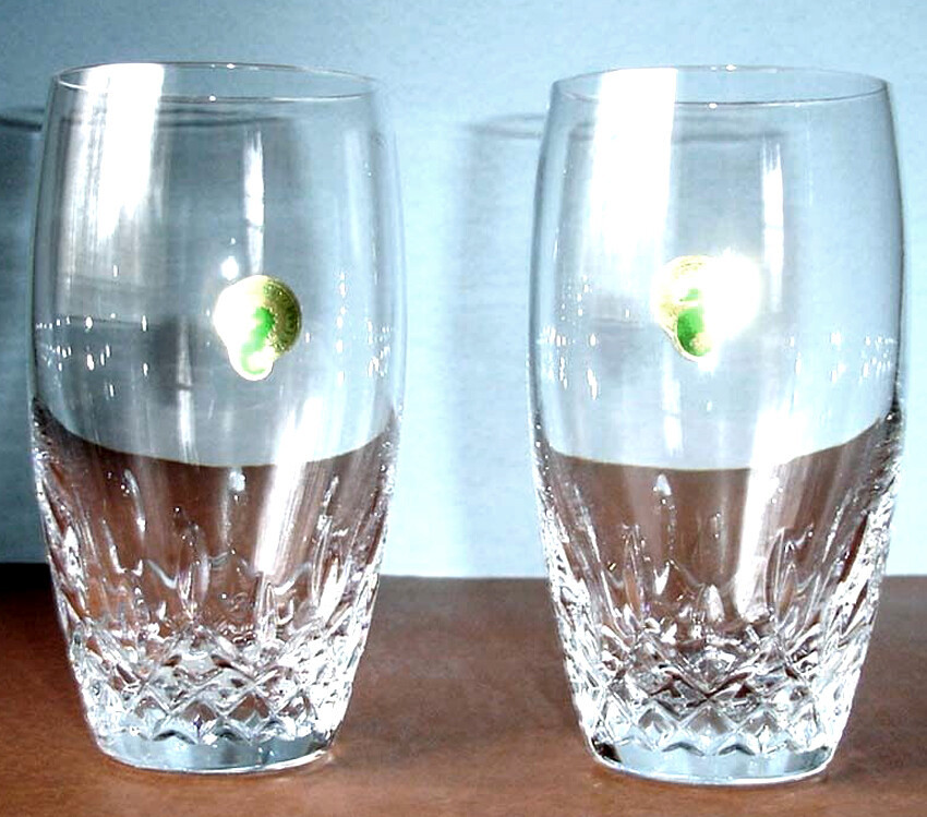 Waterford Lismore Essence Crystal Highball Glass SET/2 Tumblers 16oz. 15... - $158.30