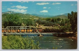 Denver And Rio Grande Narrow Gauge Train Animas River Crossing Vintage Postcard - £5.44 GBP