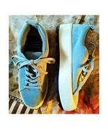 ZARA Trafaluc blue faux suede Platform Creepers Sneaker Sz 36/5.5 - £20.14 GBP